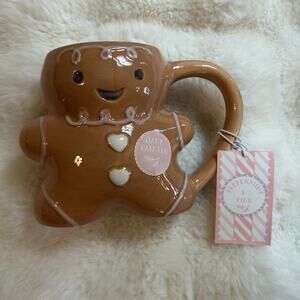 NWT Peppermint & Pine Gingerbread Man Ceramic Mug